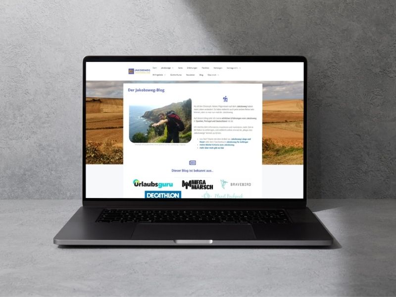 Portfolio Referenz Webdesign Beispiel Jakobsweg Blog