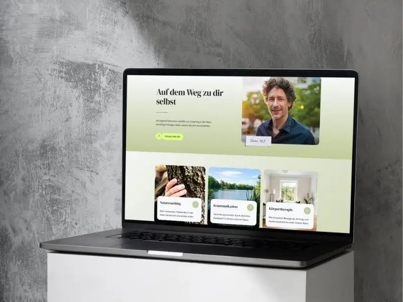 Portfolio Referenz Webdesign Beispiel Natur Coach