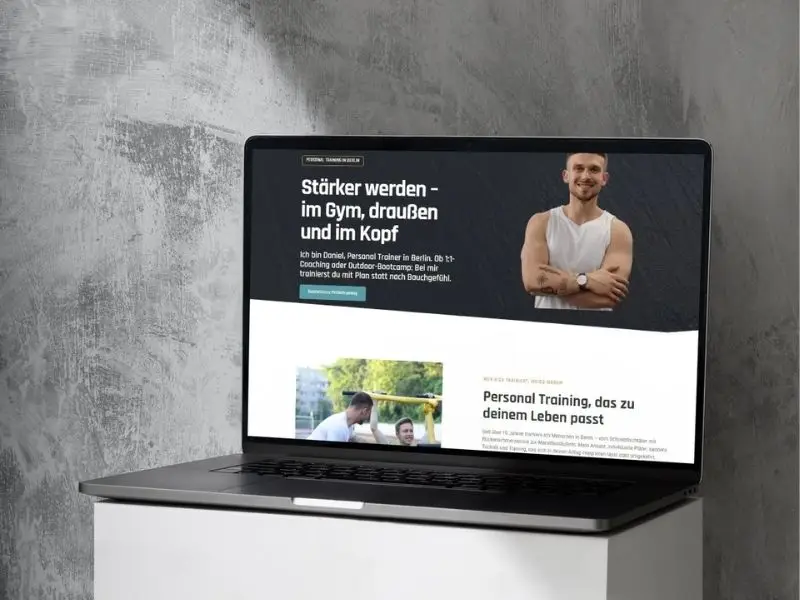 Portfolio Referenz Webdesign Beispiel Personal Trainer